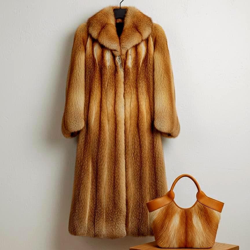 キツネの毛皮のコート - Etsy 日本