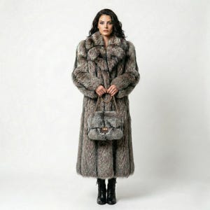 Silver fox fur coat - Etsy 日本