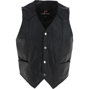 Men Genuine Cowhide Leather  Western Sleeveless Vest Black leather men&#39;s vest   Leather Riding Vest Motorcycle Vest Leather Vest For Him