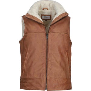 Men&#39;s Tan Leather Waistcoat – Vintage Distressed Brown Leather Vest – Biker Steampunk Waistcoat – Mens Fashion Jacket – Gift for Him