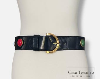 Rare Escada 90’s Black Belt Gold Strawberries Size M EU 40 Rare Escada 90 main image 4