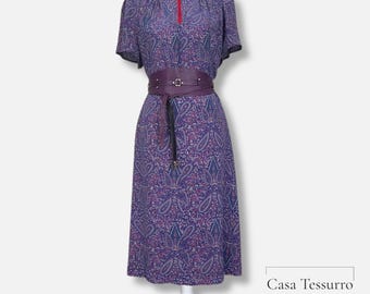 UNGARO ロングツイードジャケット ラムスエード衿/40~L/90年代 UNGARO ロングツイードジャケット ラムスエード衿/40~L/90年代