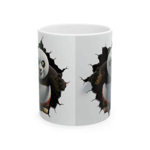 Taza de cerámica con diseño de panda: regalo único para amantes de los animales, taza para amantes del café, bonita decoración de cocina, perfecta para cumpleaños, regalo divertido, hogar.