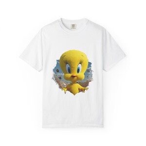 Maglietta classica di Titti, maglietta vintage con cartoni animati, regalo per i fan di Titti, maglietta con grafica unica, abbigliamento estivo divertente