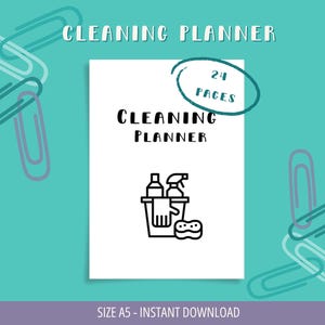 Cleaning Planner Printable A5 Planner Insert