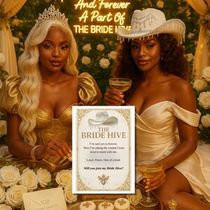 Braut Bienenstock Cowgirl Glam Vorschlag Karten | Beyoncé Brautparty Einladungen | Brautjungfer, Trauzeugin & Matrone der Ehre | Beyhive Hochzeit Printables