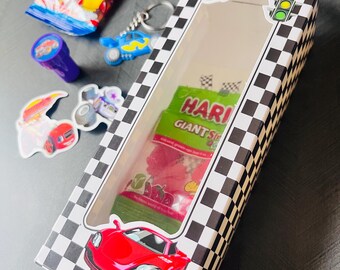 Racing Cars Party Favours - Pre filled party box