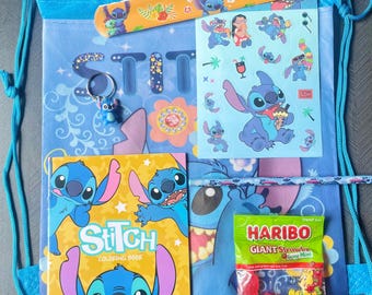 Stitch Party Favors - Birthday Bag with pre filled treats. Lilo and Stitch