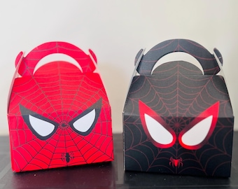 Caja de regalo de Spiderman para fiestas temáticas de superhéroes - Dulces y obsequios prellenados