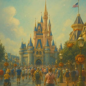 Magic Kingdom Castle Print – Disney Inspired Nursery/Office Wall Art (Digital Download)