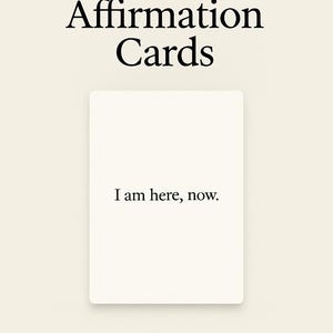 Zen Affirmation Cards Minimalist Printable Quotes for Daily Mindfulness