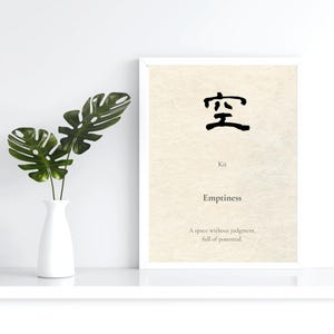 Zen Kanji Kalligraphie Karten – 20 druckbare Affirmationen – hergestellt von einem japanischen Künstler