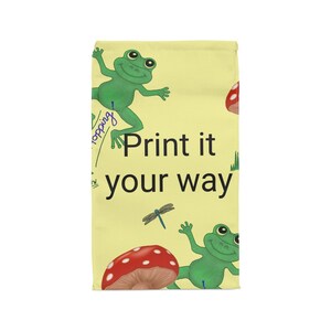 Playful Frog Lunch Bag | Cute Insulated Tote for Kids, Back to School, Picnic, Animal Lover Gift, Eco-Friendly Storage