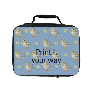 Charming Duckling Lunch Bag, Cute Kids Lunchbox, Insulated Meal Container for School, Spring Picnic Essentials, Kid-Friendly Design