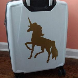 CHOOSE COLORS - Unicorn Suitcase, Luggage, Closet, Room, Wall, Kitchen, Bathroom, Window Sticker Decal
