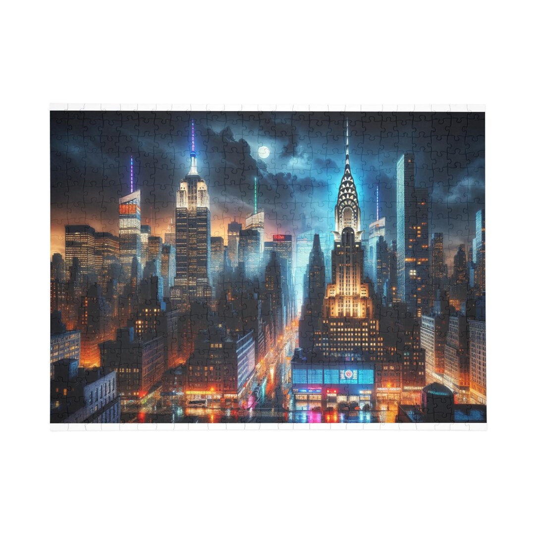 New York City Skyline Puzzle - 1000-piece Jigsaw - Etsy