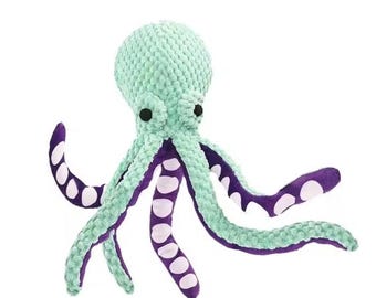 Juguete para perros con forma de pulpo que chirría.