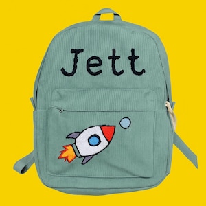 Sac à dos personnalisé pour enfants | Sac enfant brodé à la main | Cartable avec nom personnalisé | Sac à dos pour chambre d'enfant | Cadeau pour tout-petit | Retour à l'école