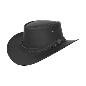 Leather Outback Unisex western Hat Men and Women