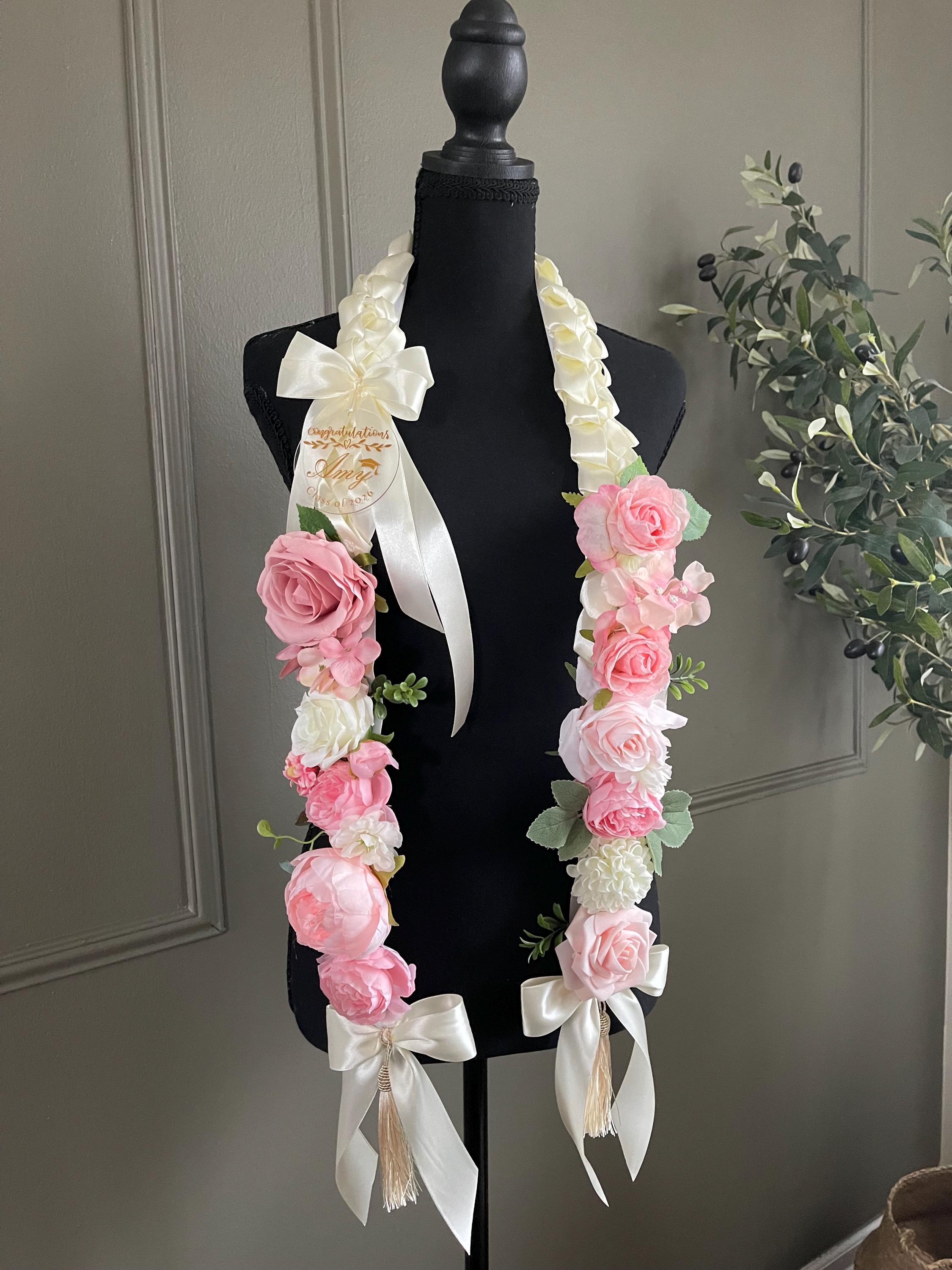 Satin Ribbon Flower Lei - Etsy display picture 2