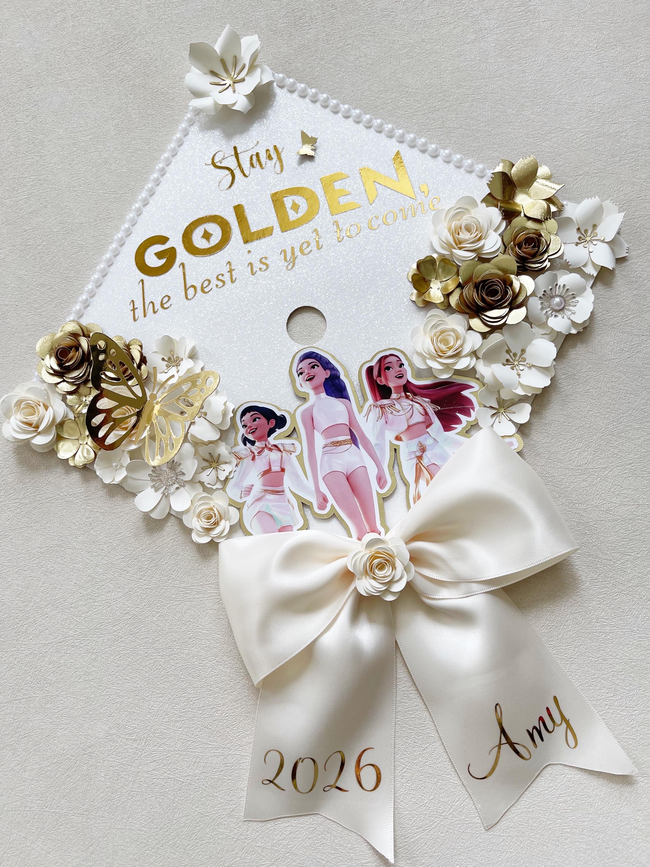 K Pop Demon Hunters -inspired Graduation Cap Topper ; Golden - Etsy