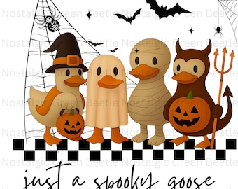 Just a Spooky Goose Halloween Png | Spooky Goose Halloween Png | Funny Halloween Goose| Cute Horror Png| Spooky Season| Spooky Goose Png