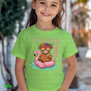 Highland Cow Summer Vibes Png| Beach Vibes Summer Sublimation| Cute Highland Cow Design| Retro Summer Sublimation Design| Baby Highland Cow