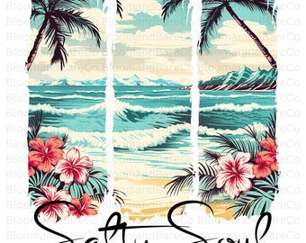 Retro Salty Soul Png Design| Preppy Beach Png| Beach Scene Sublimation Png| Aesthetic Summer Png| Retro Summer Png| Brushstroke Summer Png