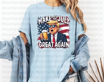 Make 4th of July Great Again PNG| Patriotic Beer Digital File| Retro American 4th of July Png| 4th of July Trump| Trump Png| Patriotic Png