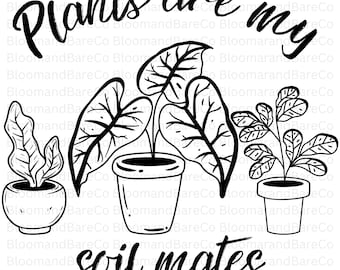 Plants Are My Soil Mate PNG| Crazy Plant Lady| Plant Addict| Plant Pun Png| Plant Lover| Plant Lover Gift| Funny Plant Png| Plant Quote Png