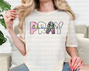 Pray Colossians 4:2 Png| Bible Verses Retro Donut Png| Pray Christian Png| Retro Checkered Faith Png| Faith Based 80s Retro Sublimation Png
