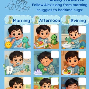 Editable Toddler Routine Chart – Kids Daily Schedule Printable – Morning and Evening Visual Planner
