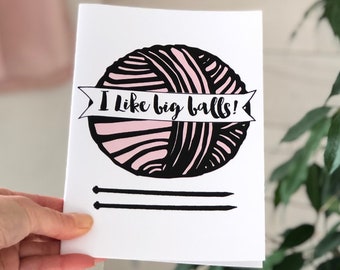 I Like Big Balls | Funny Knitting Notebook | A5 Knitting Journal | Christmas Gift For Knitters