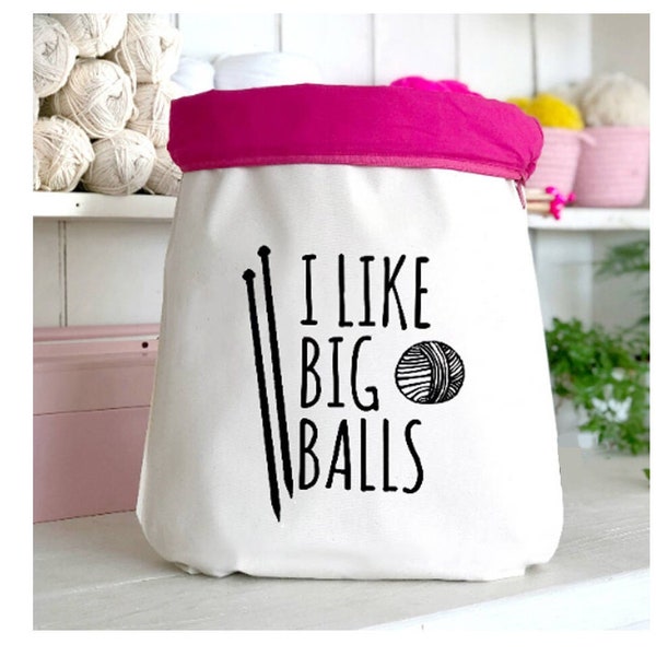 SECONDS | I Like Big Balls | Knitting Bag | Knitting Gift | Knitting Accessories