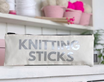 Knitting Sticks Set | Knitting Bundle | Knitting Gift Set | Knitting Bag and Needle Case | Gift For Knitters | Craft Gift