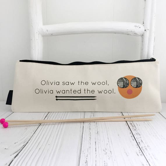 Saw The Wool Wanted The Wool Personalised Knitting Needle Etsy