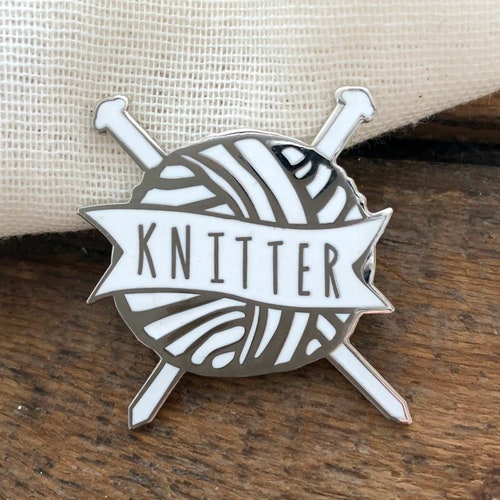 Knitter Knitting Enamel Pin Badge Knitting Badge Etsy UK