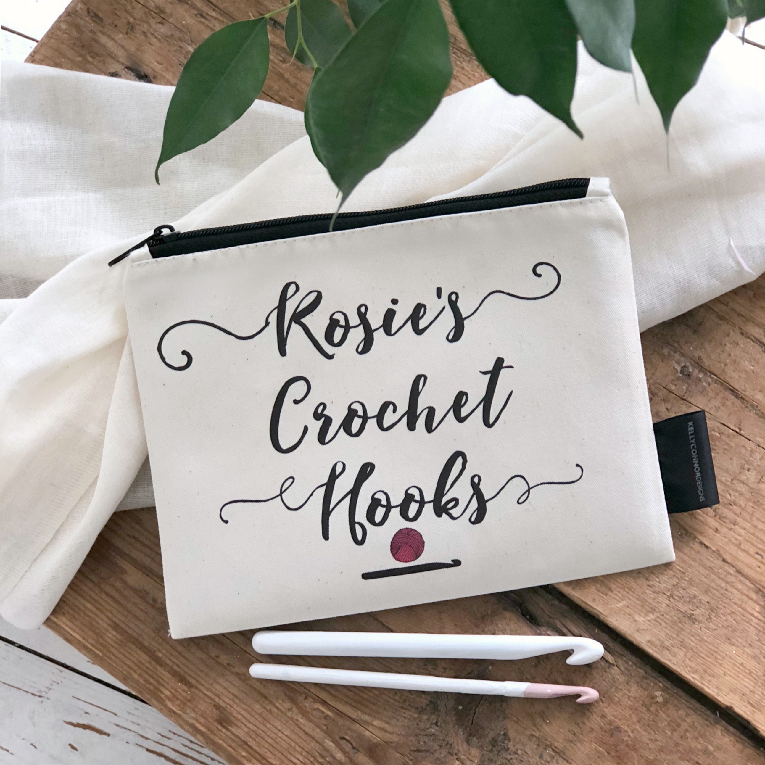 Personalised Crochet Hook Bag Crochet Notions Bag Small Etsy