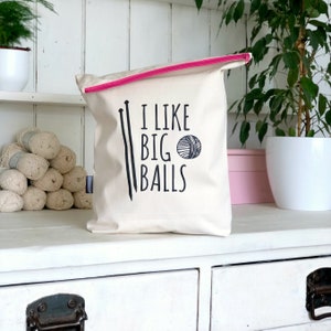 SECONDS I Like Big Balls Knitting Bag Knitting Gift Knitting Accessories image 2