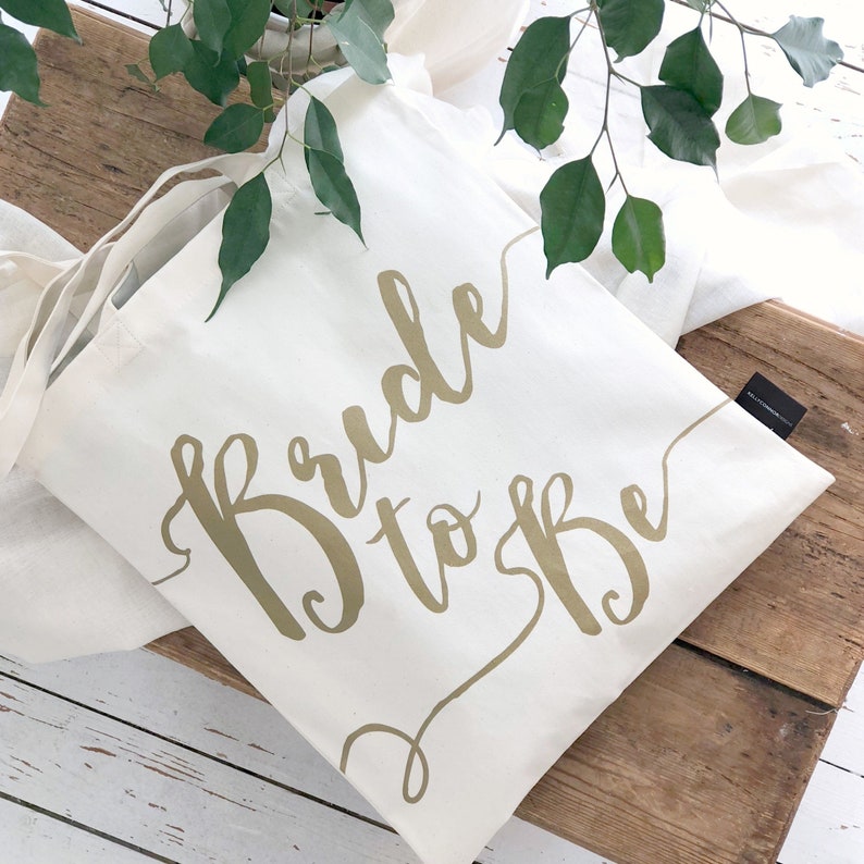 Bride To Be Wedding Bag Bridal Shower Bachelorette Wedding Bride Engagement Gift image 1