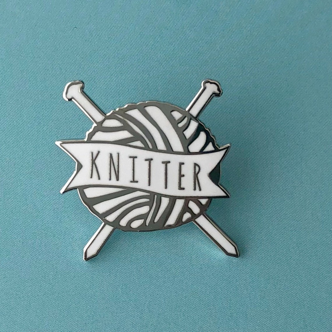 Knitter Knitting Enamel Pin Badge Knitting Badge Etsy