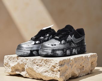 Hand-Distressed Punk Nike Air Force 1 | Benutzerdefinierte Retro Sneakers