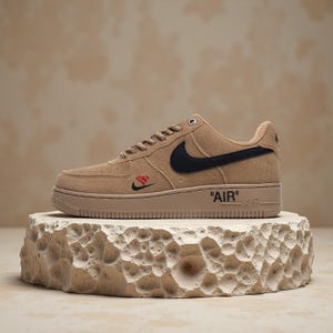 Brown And Red Love Custom Air Force 1 – Hand Painted Sneakers – Personalized Graffiti  AF1– Unique Birthday Gift