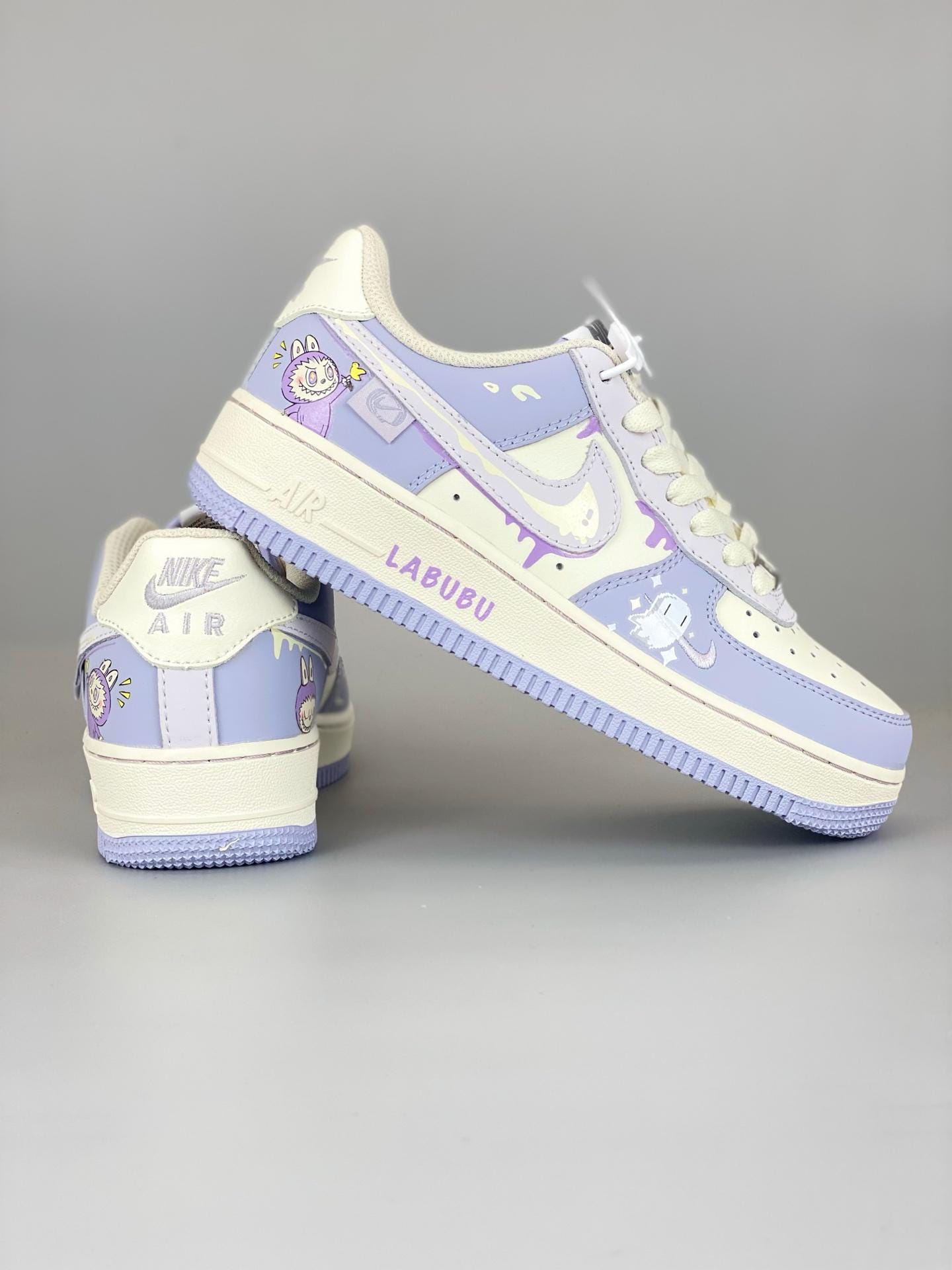 Graffiti Purple AF1 Sneaker - Custom AF1 Sneakers - Anime Style Street Fashion - Gift for Birthday, Give For Her
