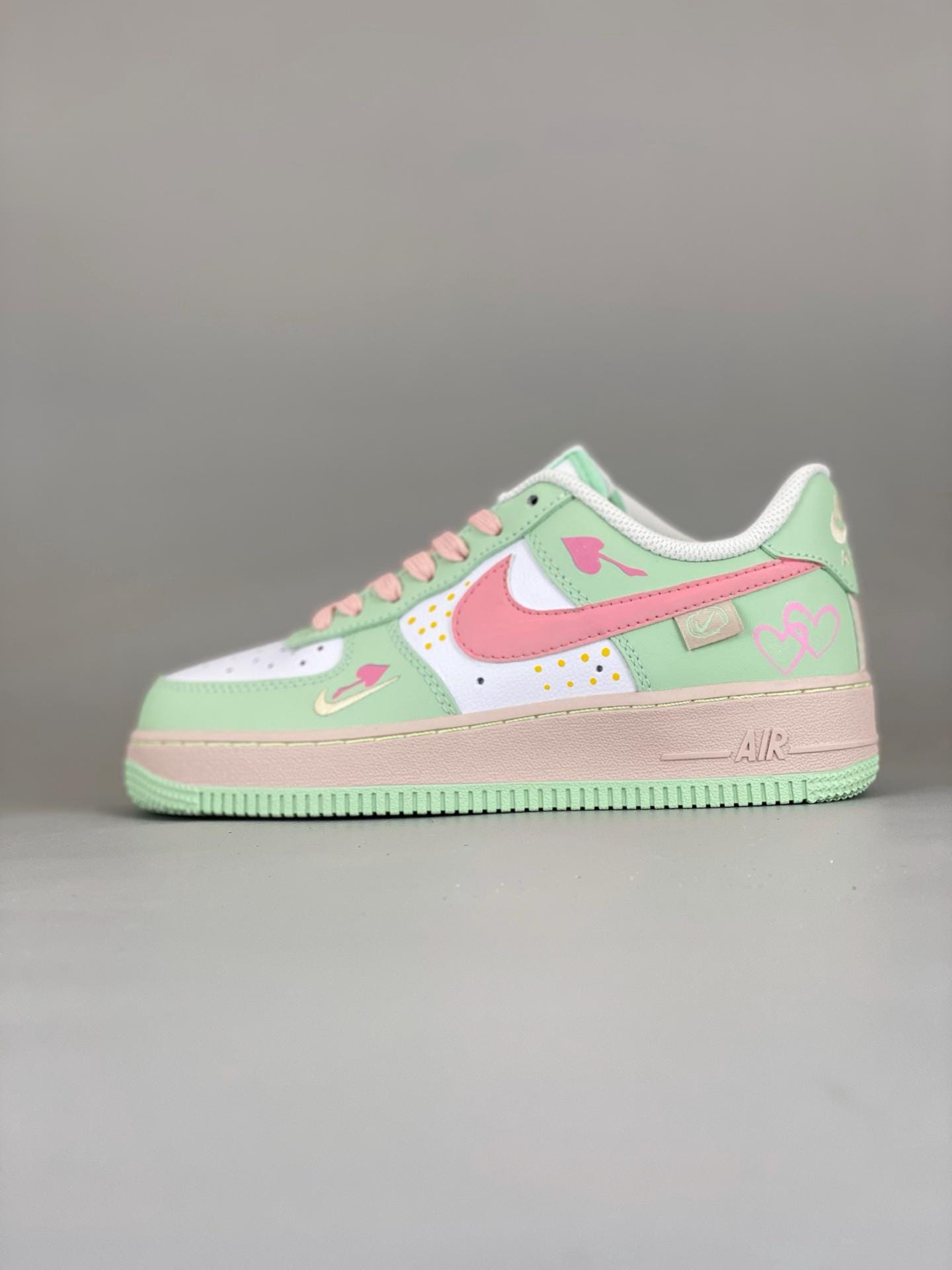 white and pastel nikes