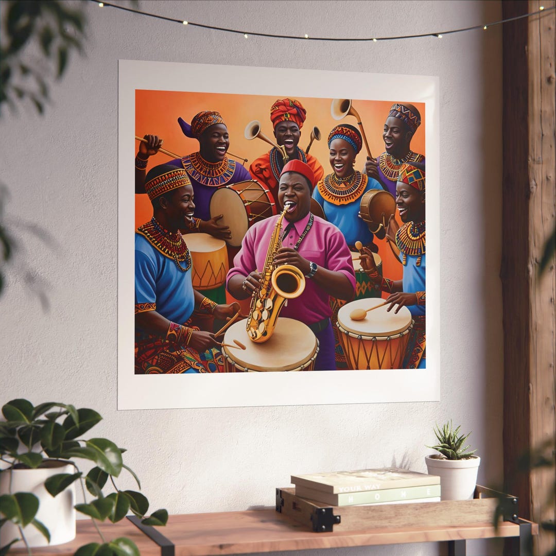 Sounds of Africa Poster - African Music Ensemble Print - Wall Art Decor ...