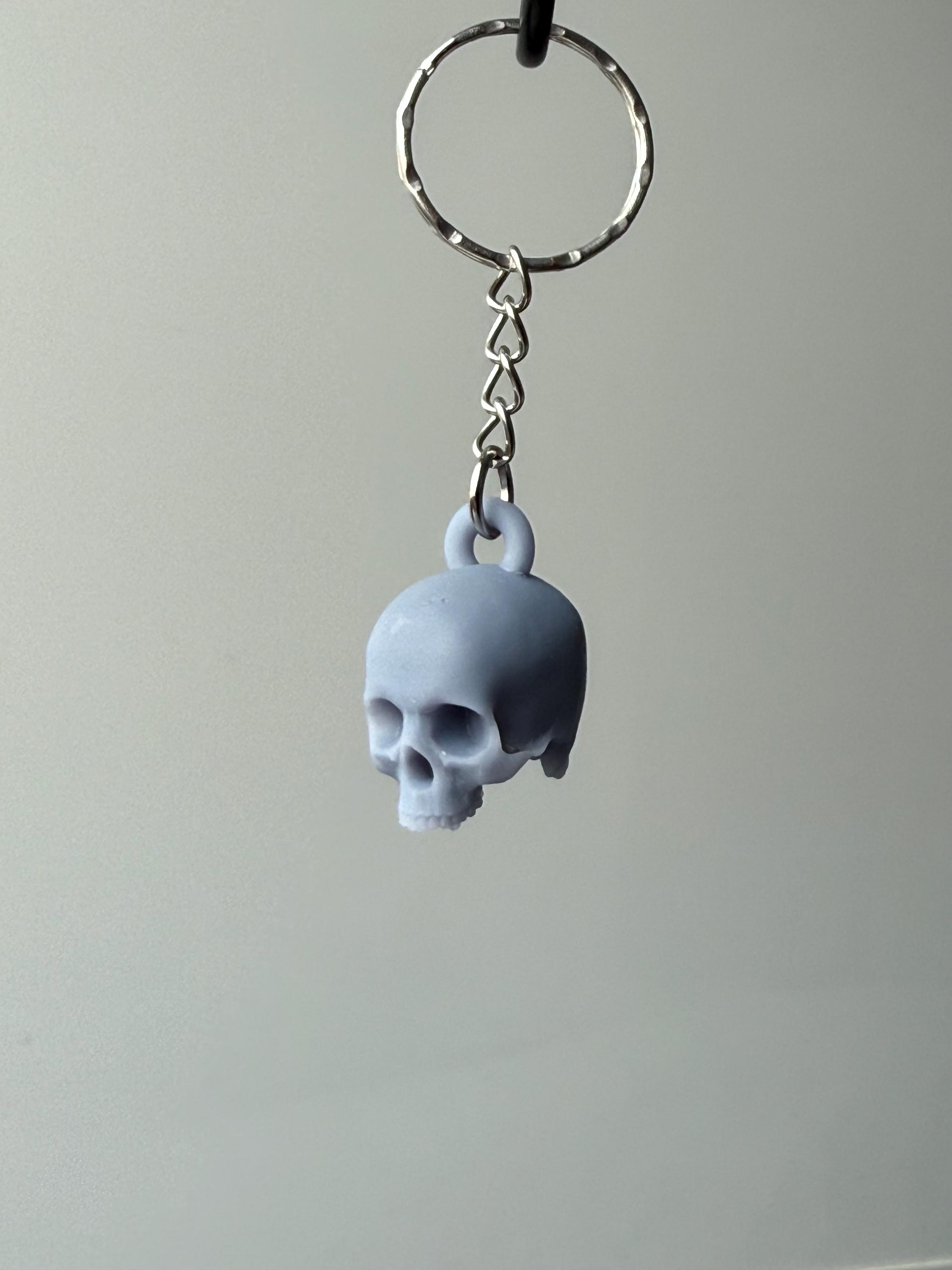 3D Printed Resin Skull Keychain: Gothic Halloween Keyring - Etsy