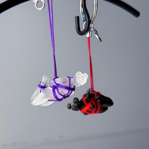 Shibari Girl Keychain, Rope Art Figurine Keyring, Adult Art Mini Sculpture, Handmade Gift image 13