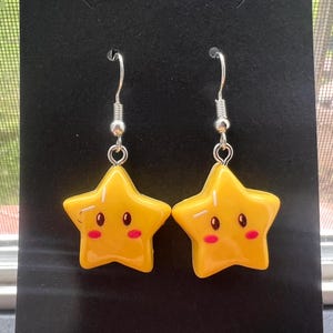 Cute Star Face Earrings