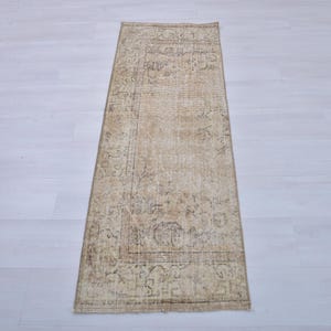 2x6 Runner Rug, 2x6 Vintage Rug, Turkish Rug,Oushak Rug,Natural Runner Rug,Turkish Runner,Vintage Runner,Oushak Runner,Hallway Runner Rug,